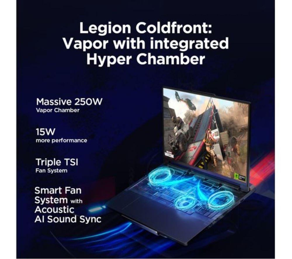 LENOVO Legion Pro 7 16" Refurbished Gaming Laptop - Intel&reg; Core&trade; Ultra 9, RTX 5080, 2 TB SSD (Very Good Condition) image number 7 of 10