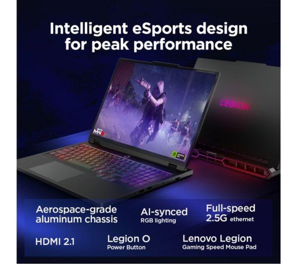 LENOVO Legion Pro 7 16" Refurbished Gaming Laptop - Intel&reg; Core&trade; Ultra 9, RTX 5080, 2 TB SSD (Very Good Condition) image number 8 of 10
