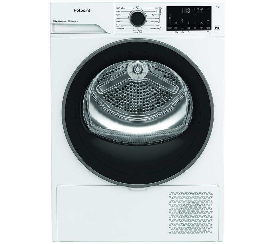 HOTPOINT FabricCare C HD 94M WBS UK WiFi-enabled 9 kg Heat Pump Tumble Dryer - White