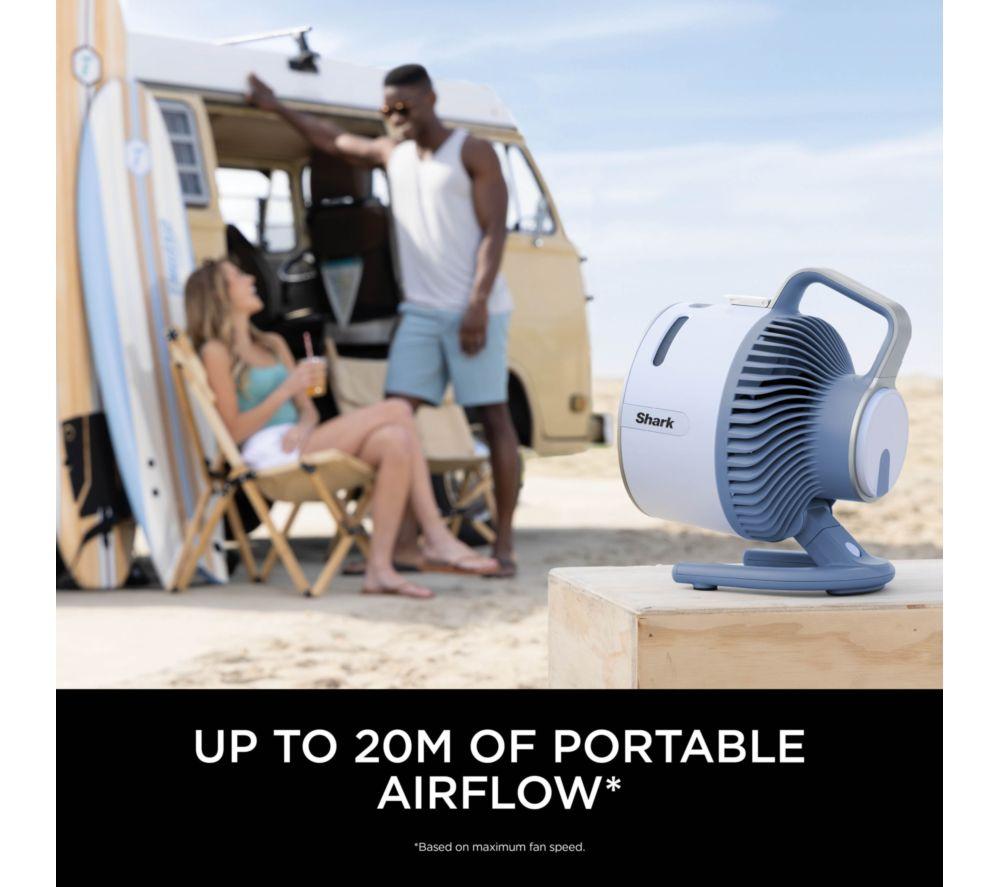 SHARK FlexBreeze HydroGo FA050UKBL Portable 6.8" Misting Turbo Fan - Glacier Blue & Cool Gray image number 5 of 10