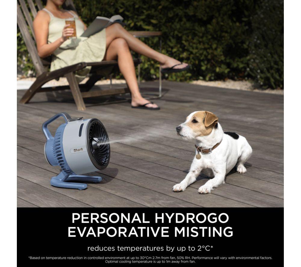 SHARK FlexBreeze HydroGo FA050UKBL Portable 6.8" Misting Turbo Fan - Glacier Blue & Cool Gray image number 6 of 10