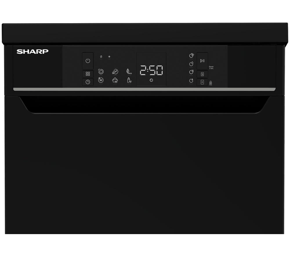 SHARP QW-NS1EF49E0B-EN Slimline Dishwasher - Black image number 8 of 10