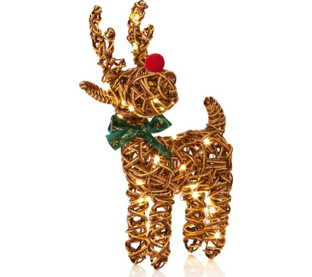 PREMIER Big Nose Reindeer with 40 Warm White LEDs - 37 cm