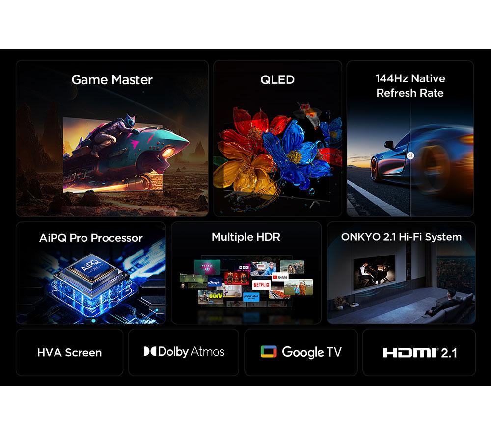 TCL 98P8K 98" Smart 4K Ultra HD HDR QLED TV image number 5 of 18