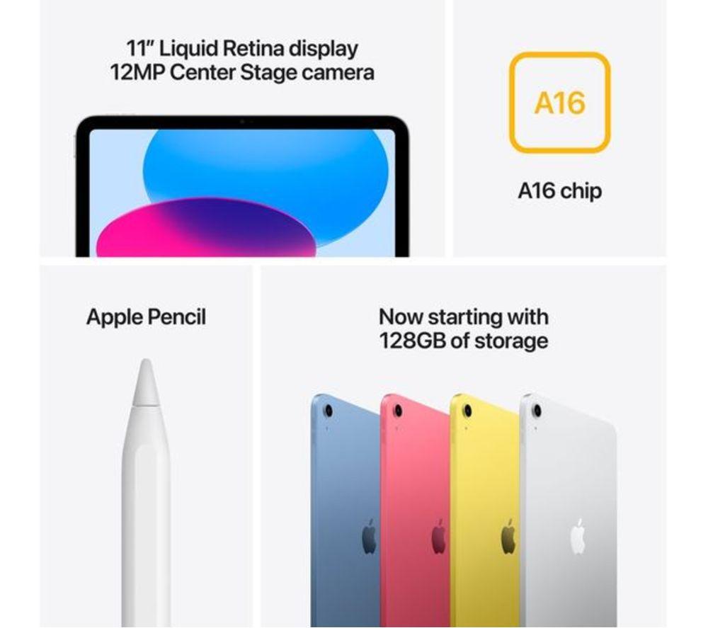 APPLE 11" Refurbished iPad Cellular (2025) - 256 GB, Silver (Excellent Condition) image number 6 of 8