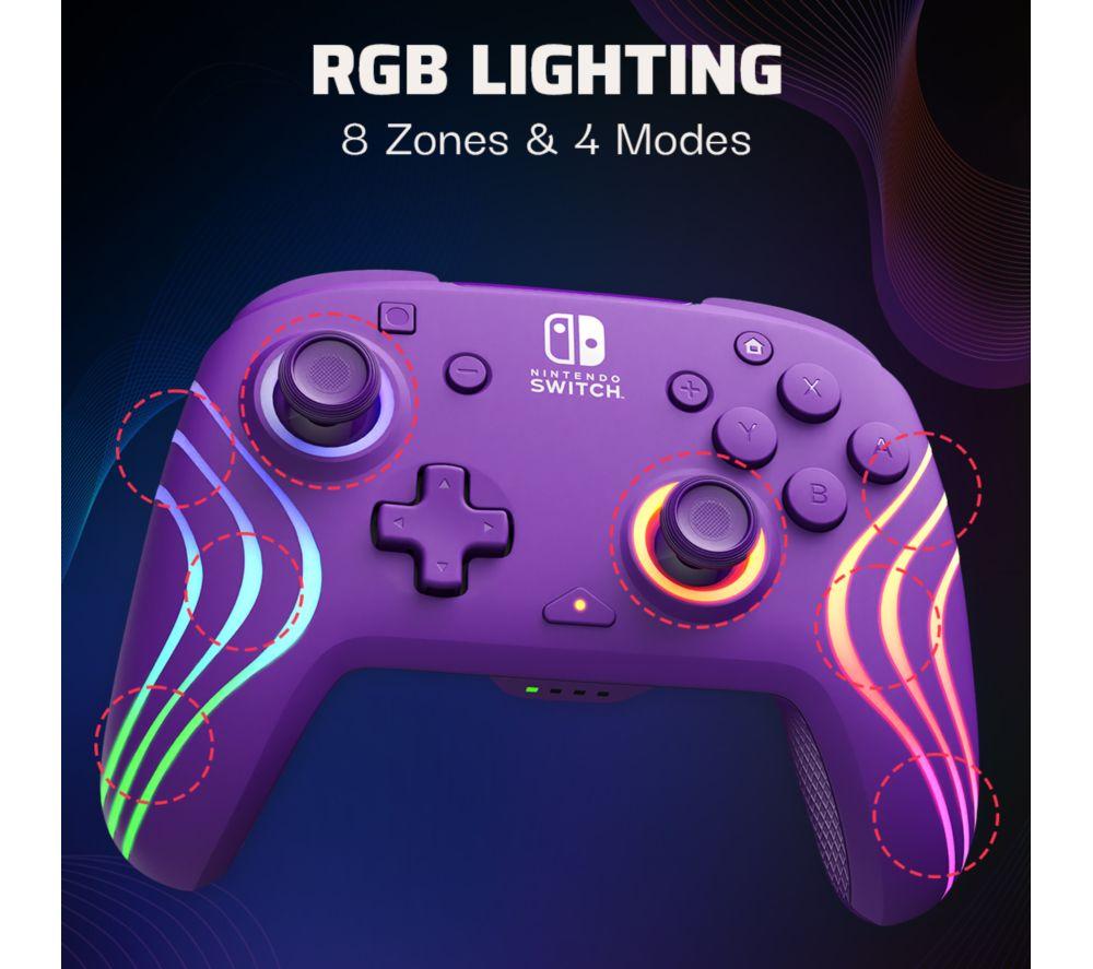 PDP Afterglow Wave Wireless Controller for Nintendo Switch - Purple image number 3 of 16