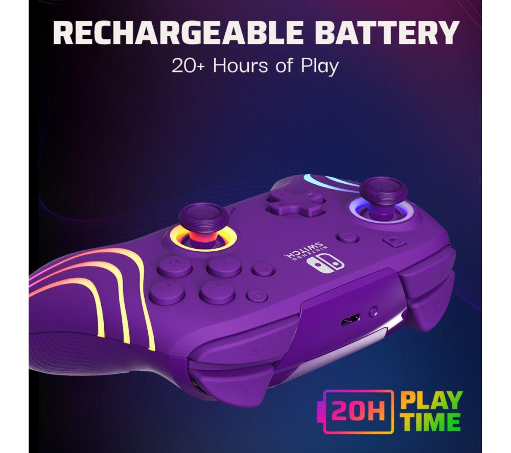 PDP Afterglow Wave Wireless Controller for Nintendo Switch - Purple image number 6 of 16