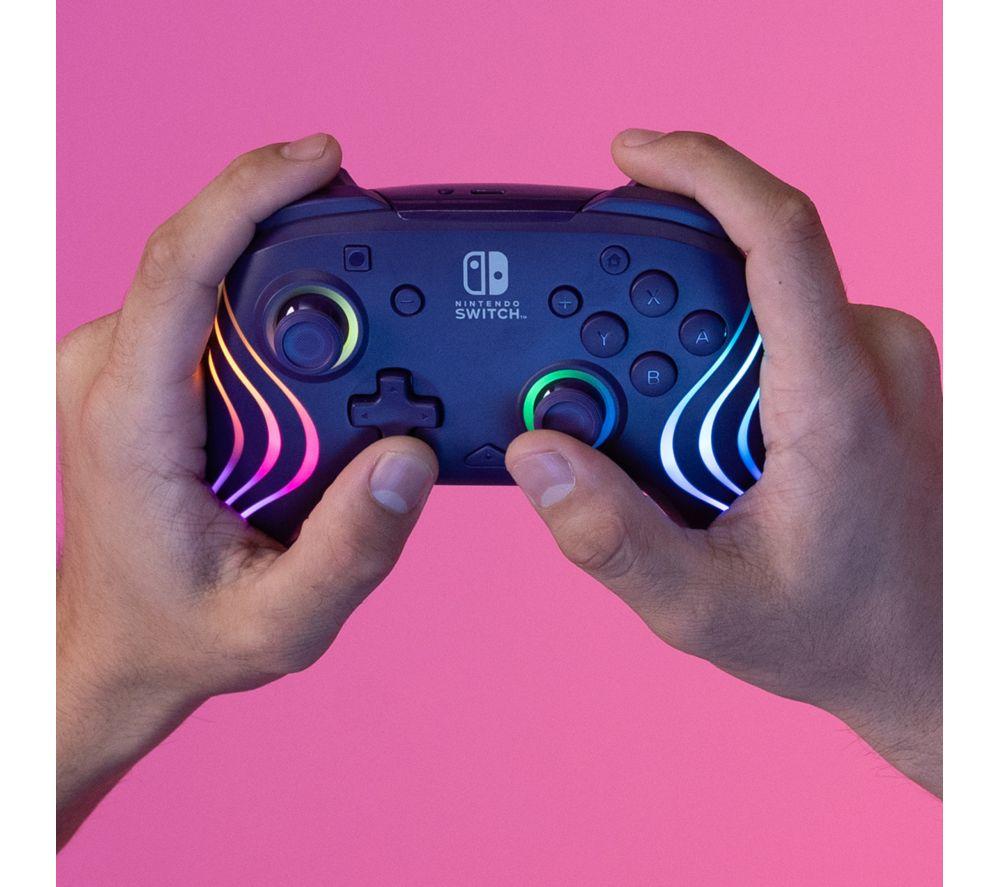 PDP Afterglow Wave Wireless Controller for Nintendo Switch - Purple image number 9 of 16