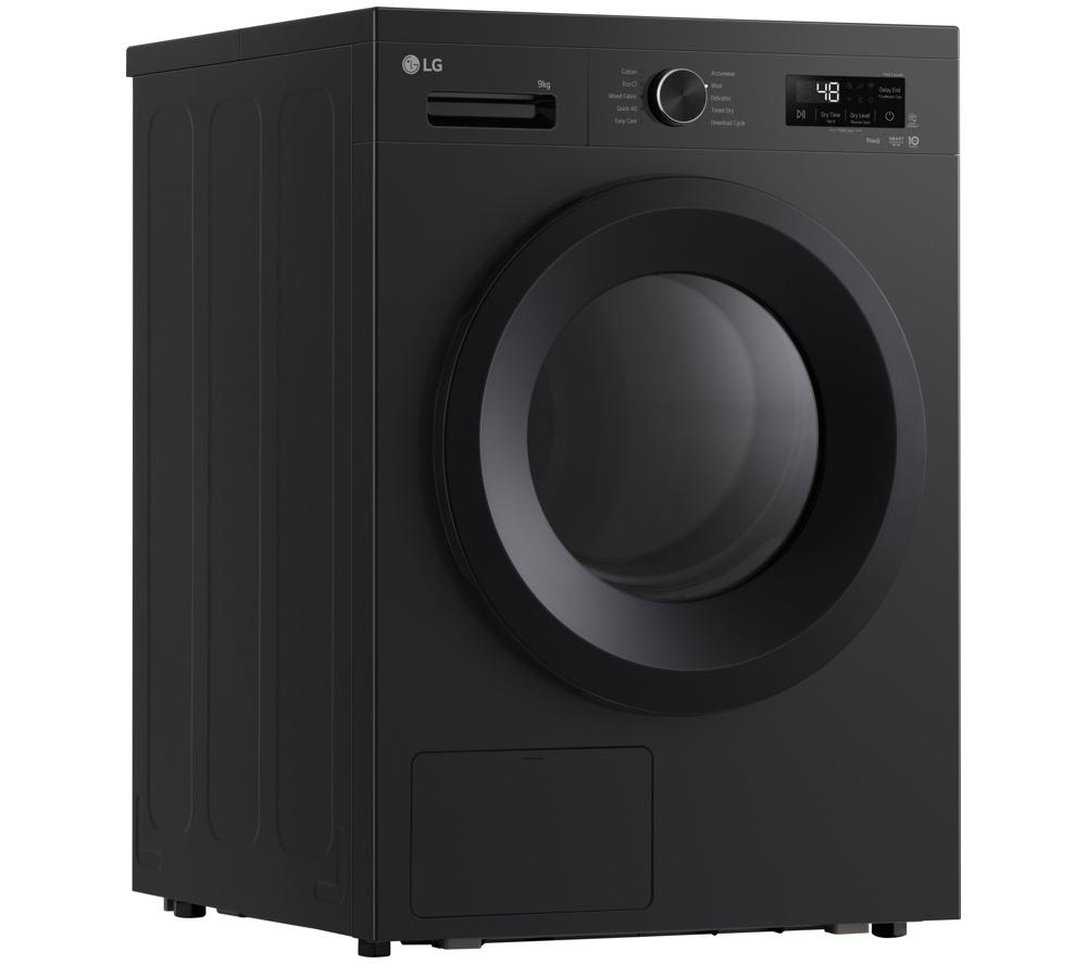 LG Series 2 ThinQ RHX1009NNK 9 kg Heat Pump Tumble Dryer - Onyx Black image number 11 of 12