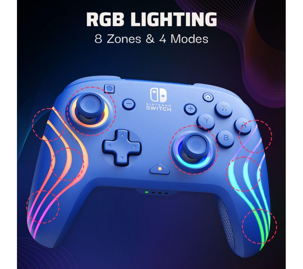 PDP Afterglow Wave Wireless Controller for Nintendo Switch - Blue image number 3 of 15