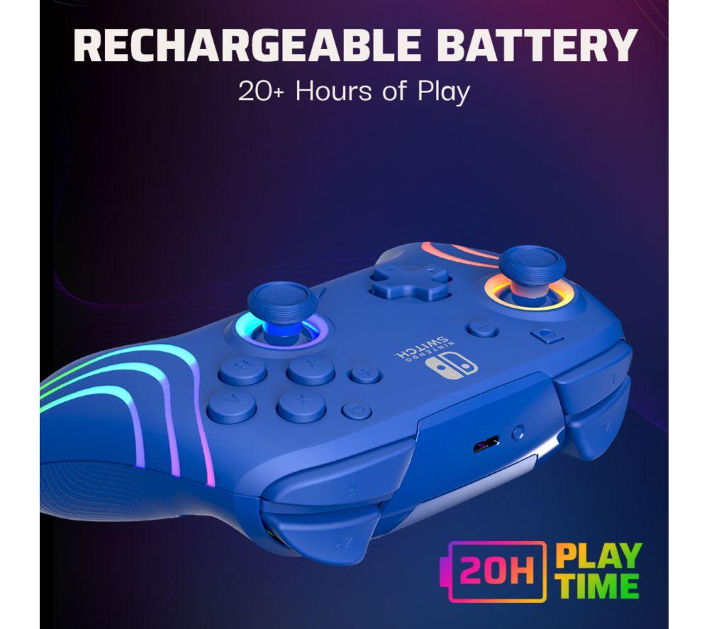 PDP Afterglow Wave Wireless Controller for Nintendo Switch - Blue image number 6 of 15