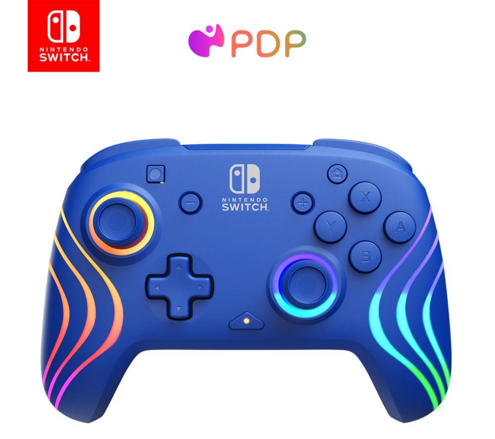 PDP Afterglow Wave Wireless Controller for Nintendo Switch - Blue image number 10 of 15