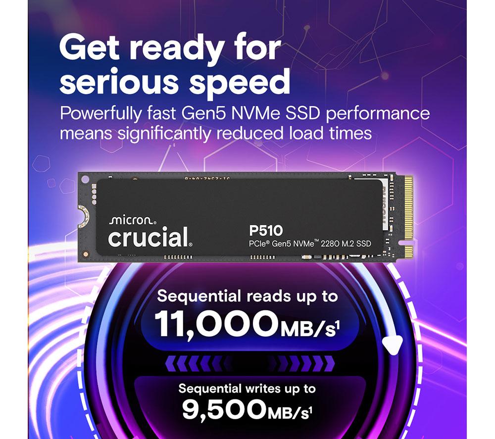 CRUCIAL P510 M.2 Internal SSD - 1 TB image number 2 of 7