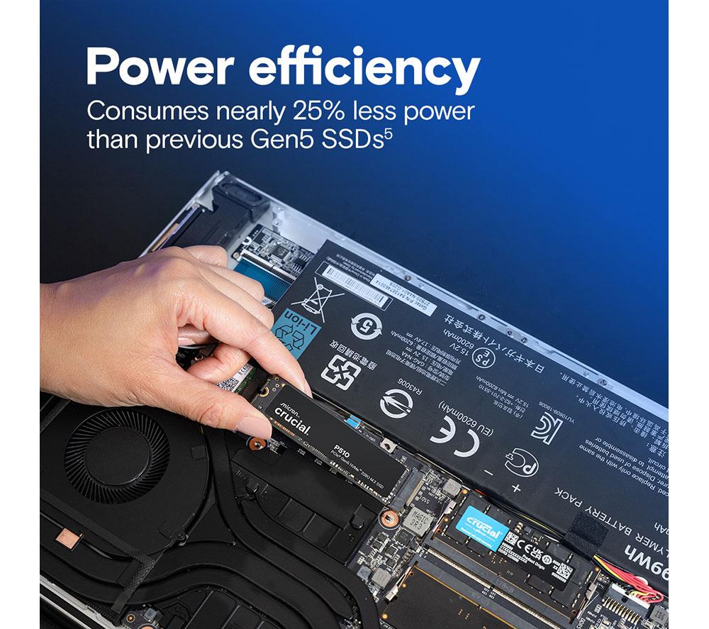 CRUCIAL P510 M.2 Internal SSD - 1 TB image number 5 of 7
