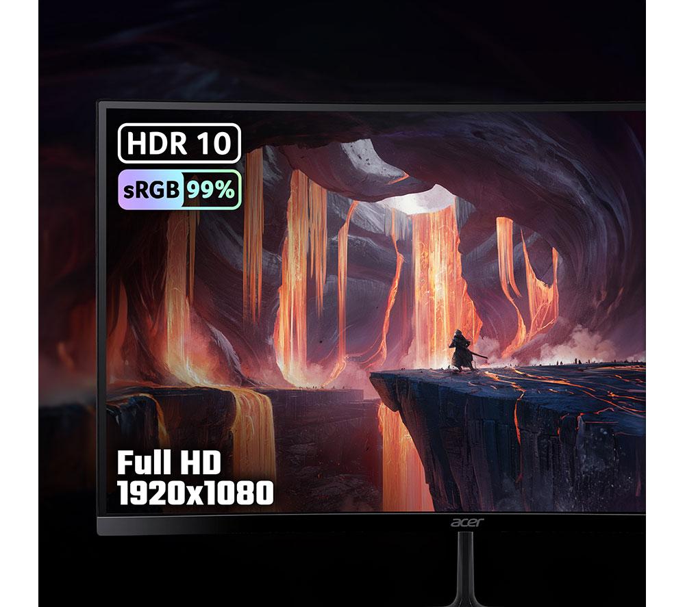 ACER Nitro ED270X0 Full HD 27" Curved VA LCD Gaming Monitor - Black image number 4 of 8
