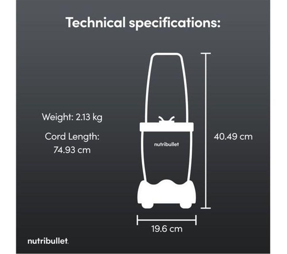 NUTRIBULLET McLaren Mastercard F1 Team 900 Series 6-piece Blender Kit - Grey image number 9 of 10