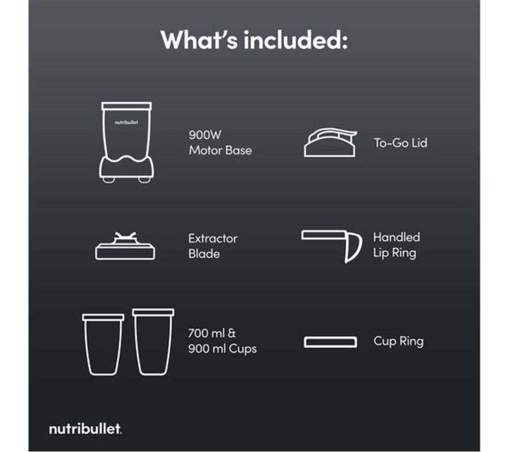 NUTRIBULLET McLaren Mastercard F1 Team 900 Series 6-piece Blender Kit - Grey image number 10 of 10