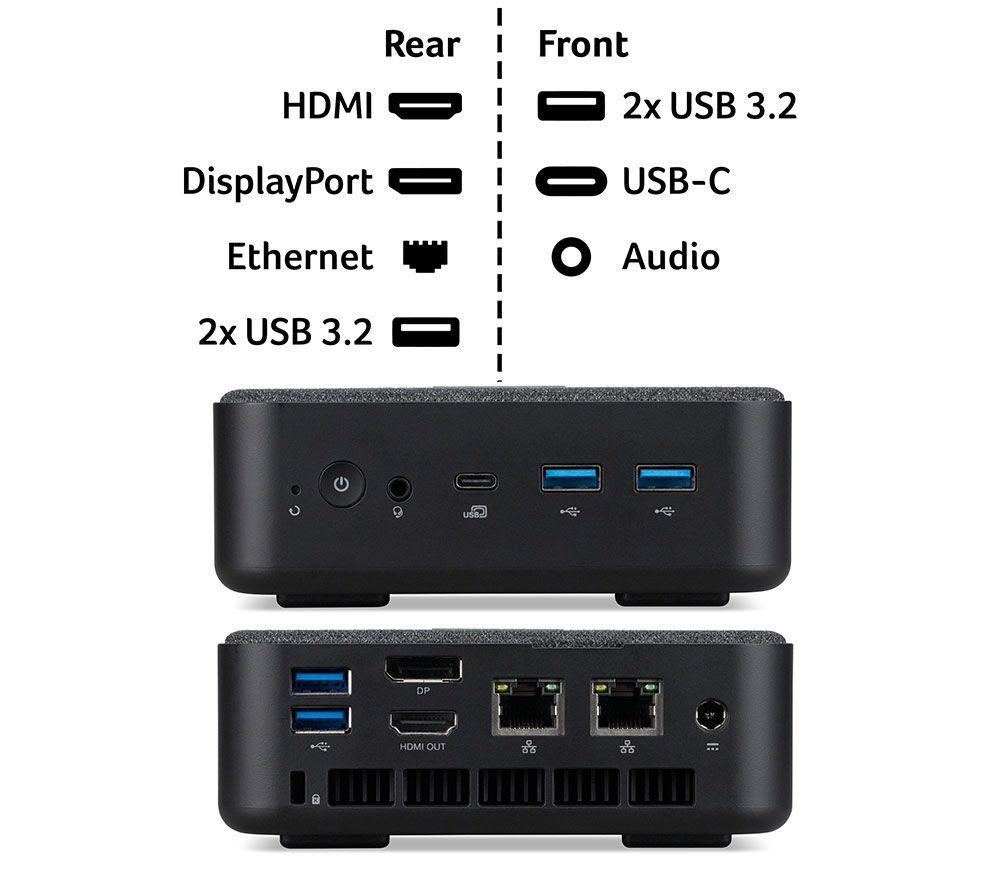 ACER Revo RB-102 Mini Desktop PC - Intel&reg; Ultra 5, 512 GB SSD, Black image number 6 of 6