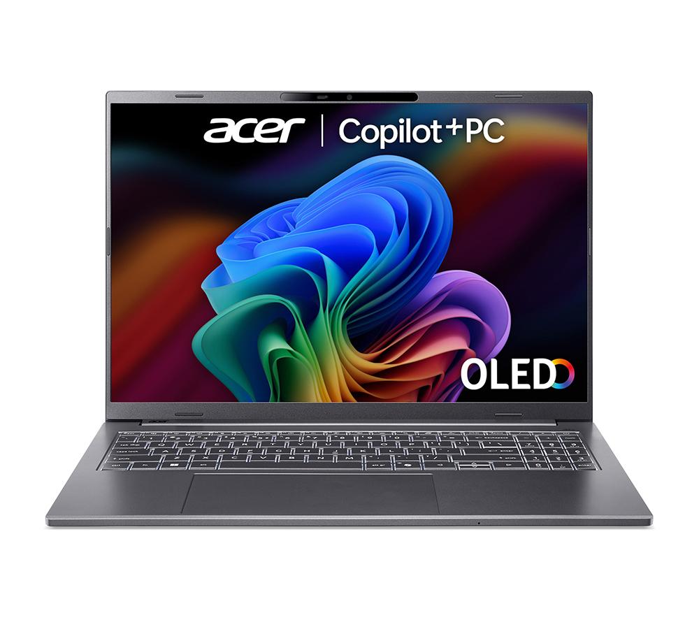 ACER Aspire 16 AI OLED 16" Laptop, Copilot+ PC - AMD Ryzen AI 7, 1 TB SSD, Grey