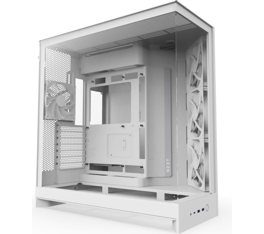 NZXT H9 FLOW ATX Mid-Tower PC Case - White image number 3 of 4