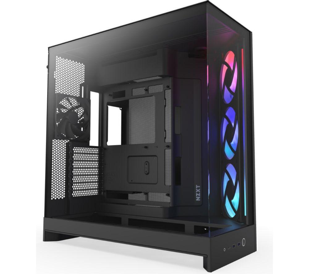 NZXT H9 Flow RGB ATX Mid-Tower PC Case - Black