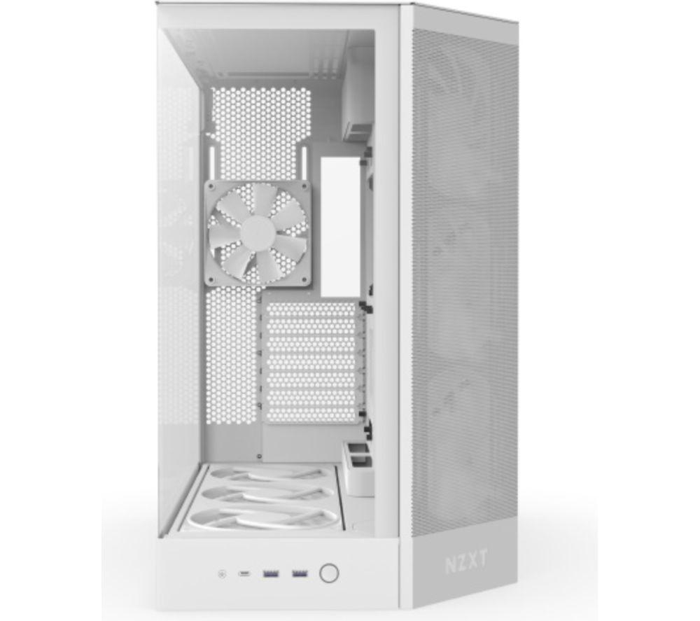 NZXT H9 FLOW RGB+ ATX Mid-Tower PC Case - White image number 3 of 4