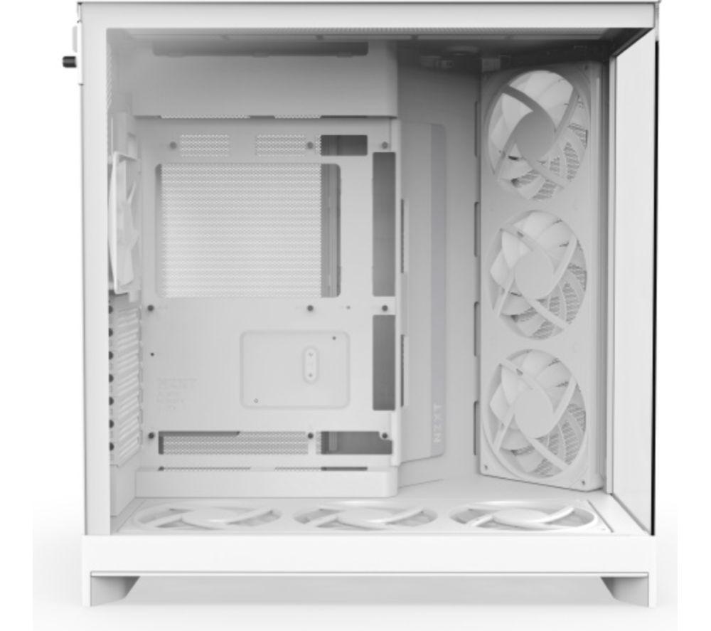 NZXT H9 FLOW RGB+ ATX Mid-Tower PC Case - White image number 4 of 4
