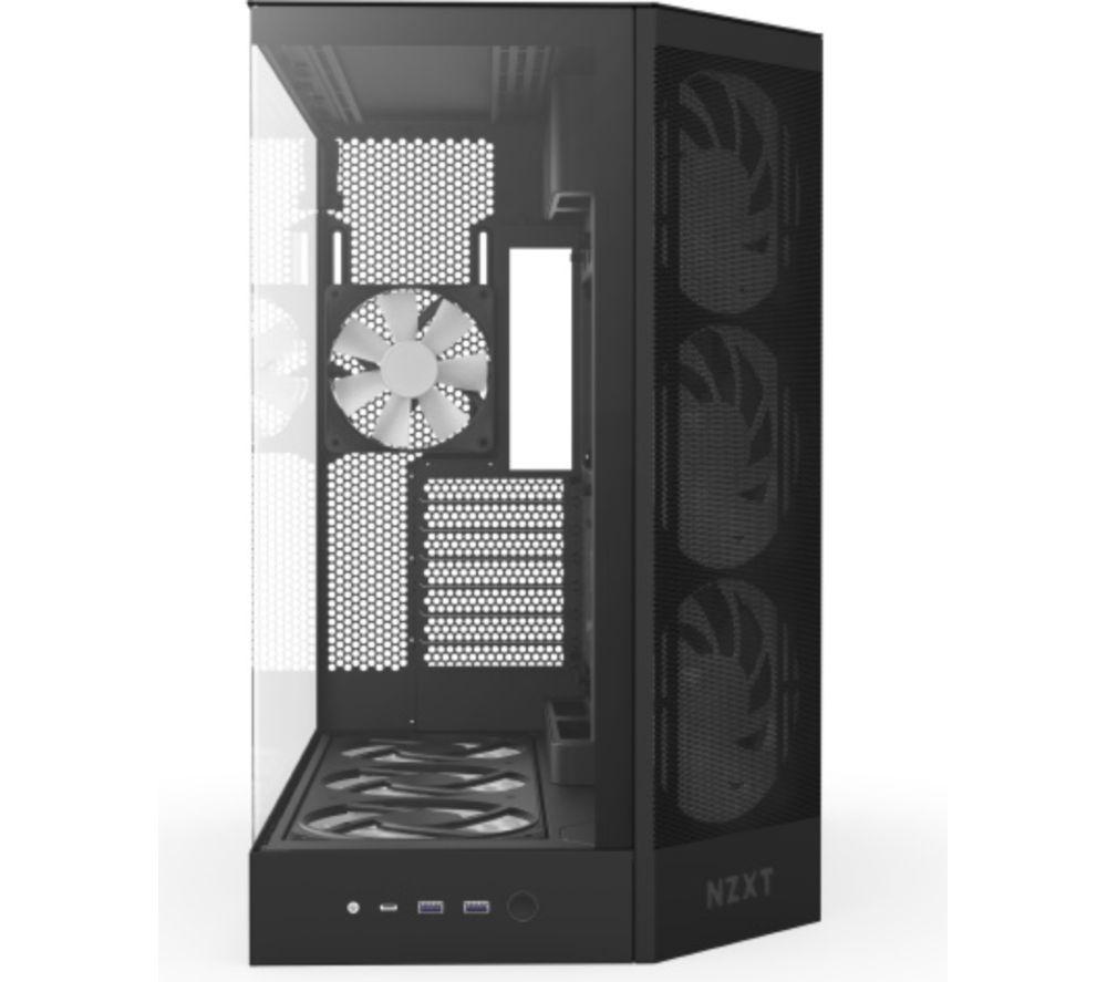 NZXT H9 Flow RGB+ ATX Mid-Tower PC Case - Black image number 3 of 4