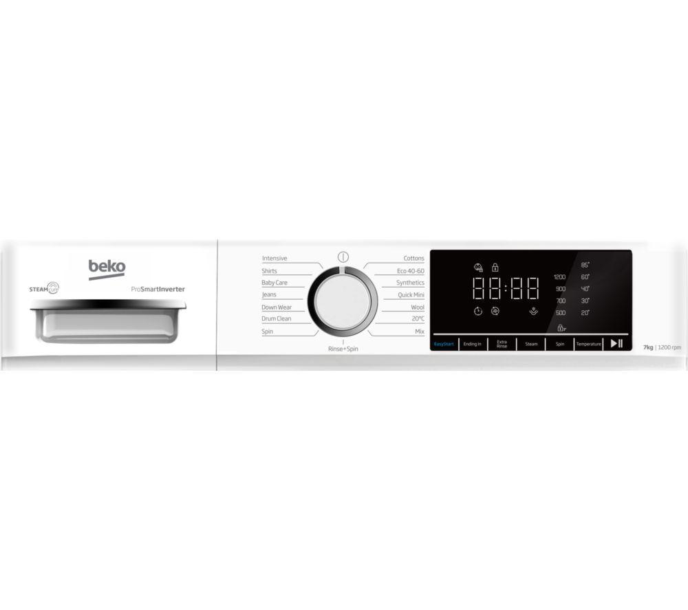 BEKO BW1O3721W 7 kg 1200 Spin Washing Machine - White image number 2 of 4