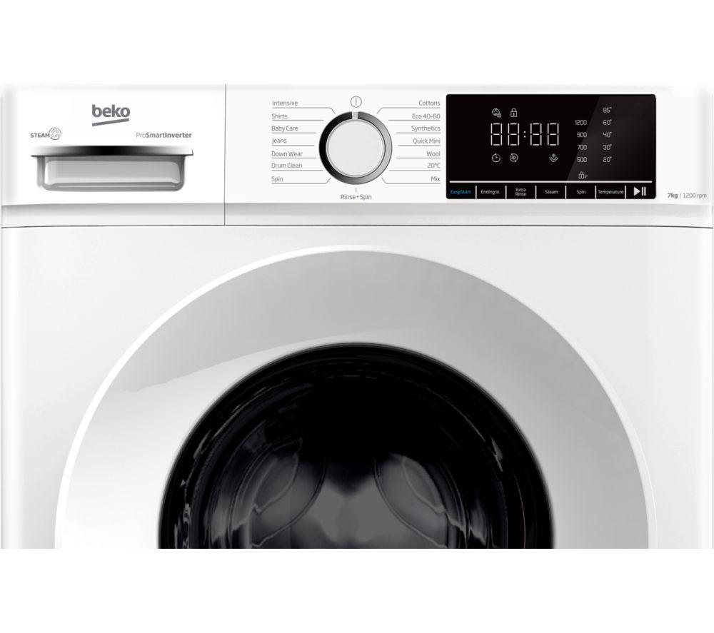 BEKO BW1O3721W 7 kg 1200 Spin Washing Machine - White image number 3 of 4