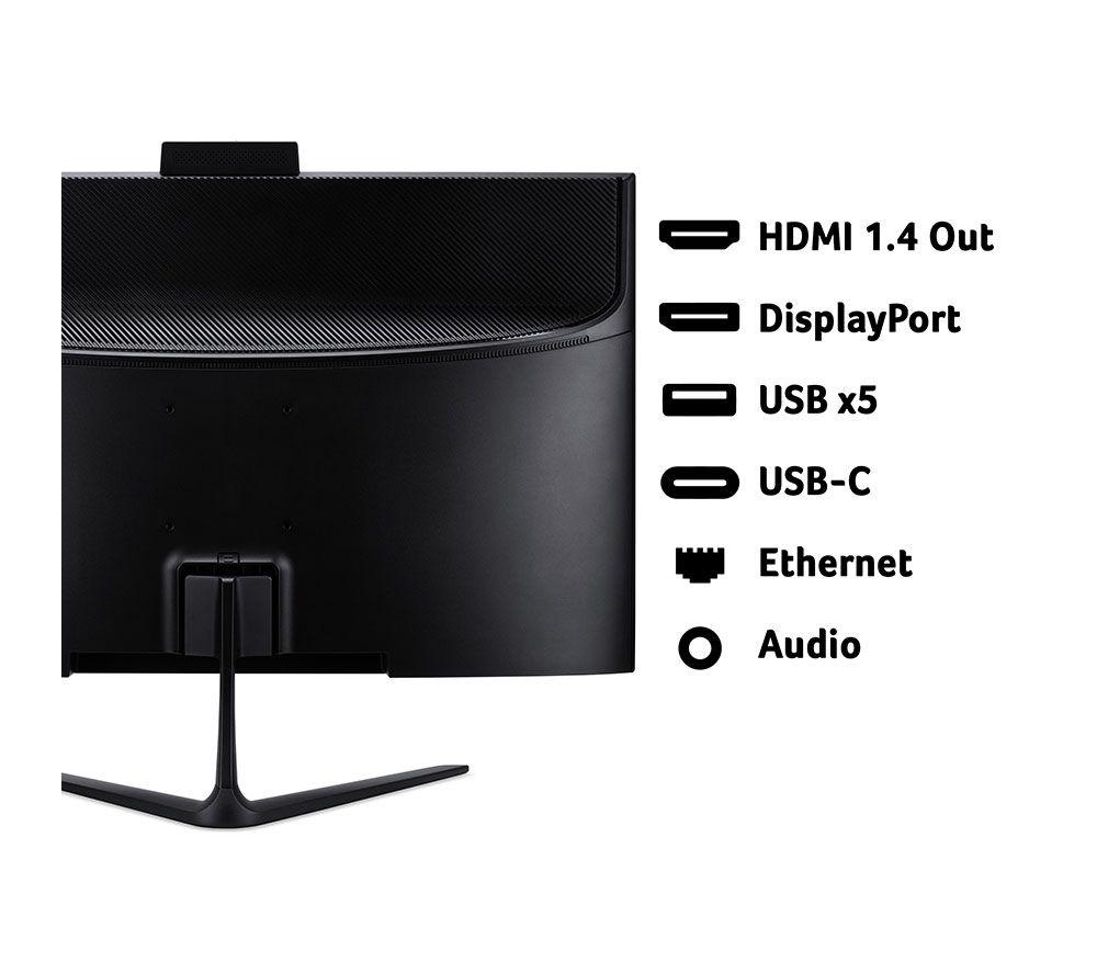 ACER Aspire C24-B 23.8" All-in-One PC - Intel&reg; Celeron&reg;, 512 GB SSD, Black image number 13 of 14