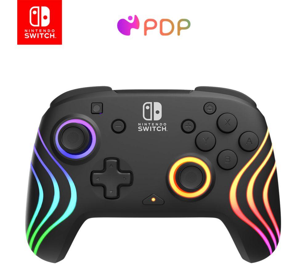 PDP Afterglow Wave Wireless Controller for Nintendo Switch - Black image number 10 of 15