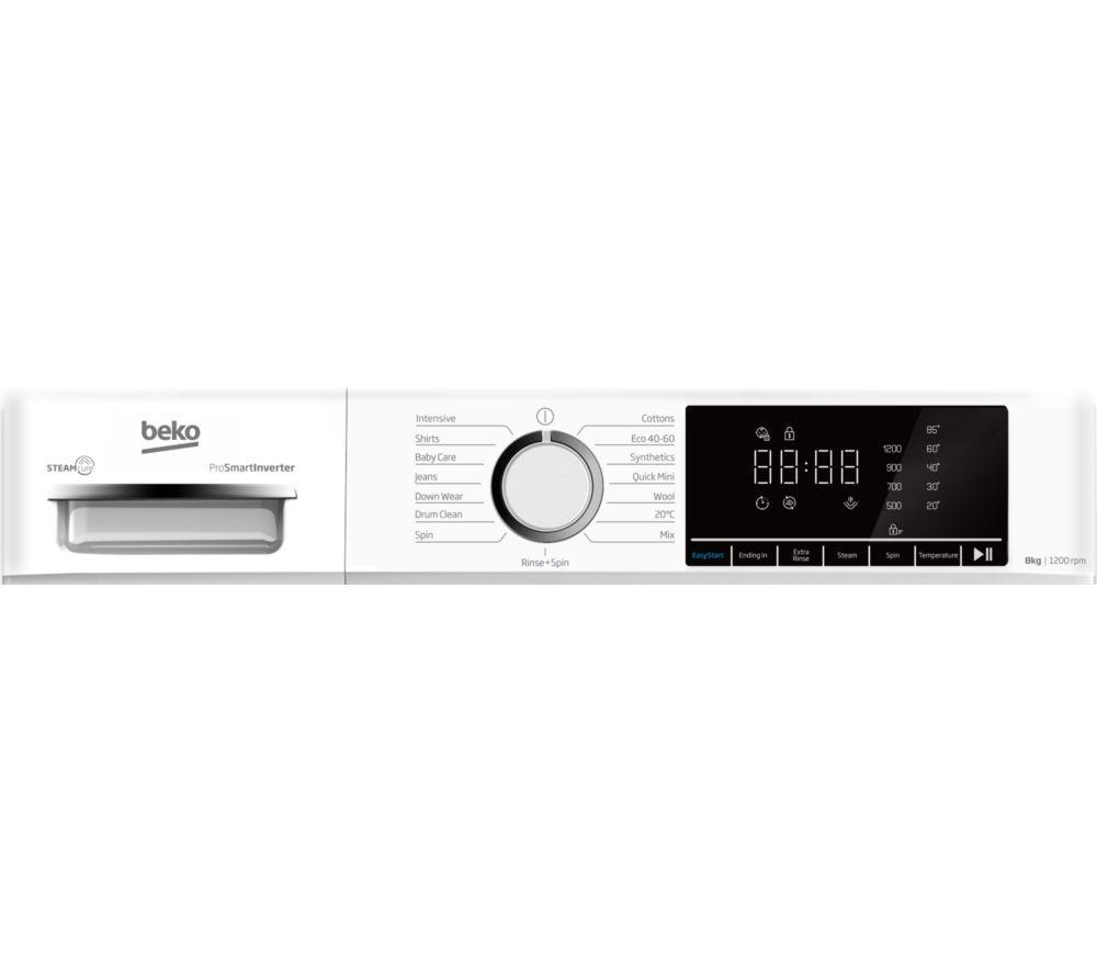 BEKO BW1O3821W 8 kg 1200 Spin Washing Machine - White image number 3 of 3
