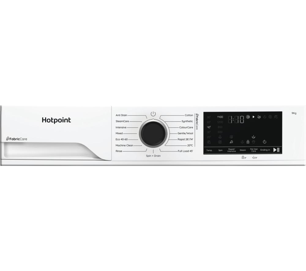 HOTPOINT FabricCare HBCA 93 CARE UK 9 kg 1400 Spin Washing Machine - White image number 4 of 14