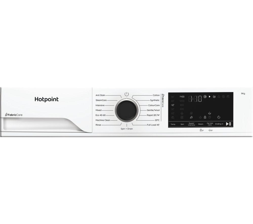 HOTPOINT FabricCare HBCA 93 CARE UK 9 kg 1400 Spin Washing Machine - White image number 21 of 24