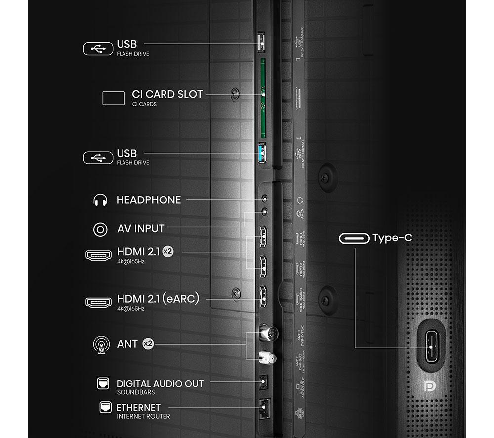HISENSE U8Q 85" Mini LED 4K 165Hz Smart AI TV with Freely - 85U8QTUK image number 12 of 16