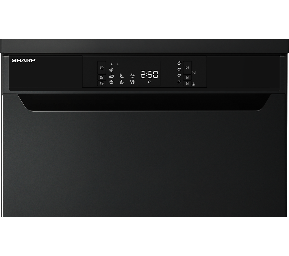 SHARP QW-NA1FF47D3M2-EN Full-size Dishwasher - Matte Black image number 11 of 13