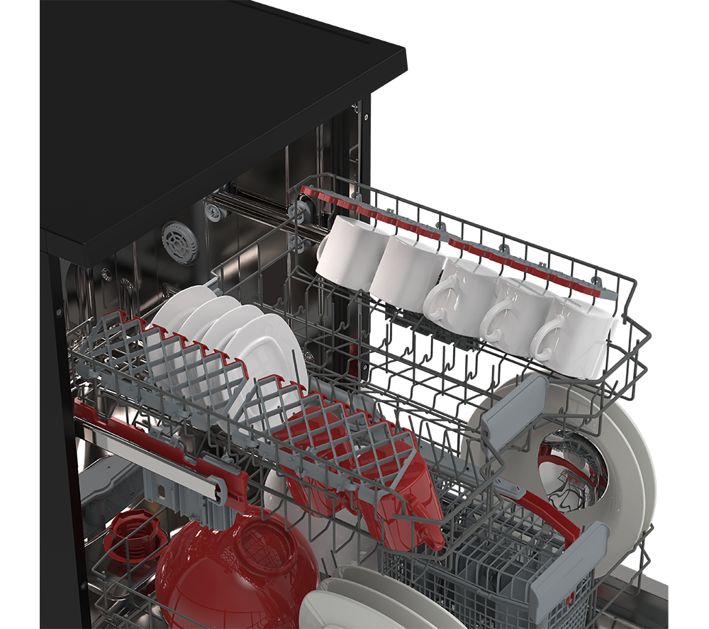 SHARP QW-NA1FF47D3M2-EN Full-size Dishwasher - Matte Black image number 12 of 13