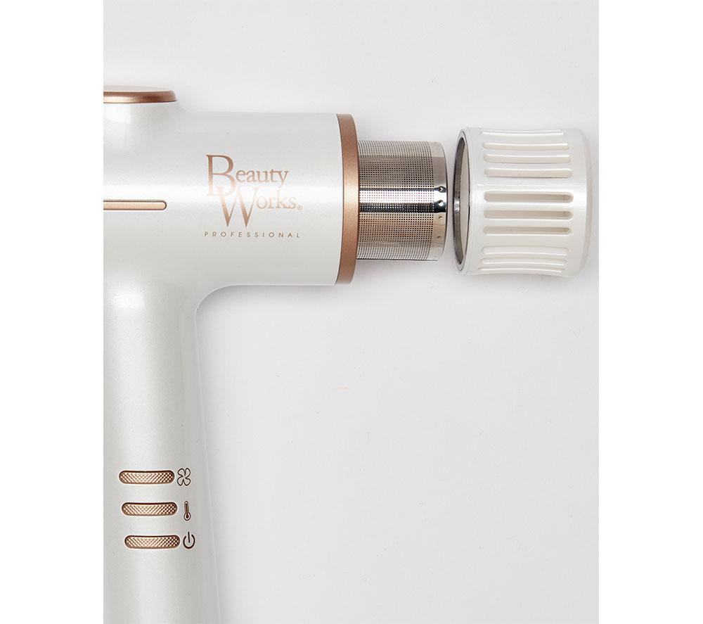 BEAUTY WORKS Aeris Hair Dryer - Gold & White image number 2 of 8
