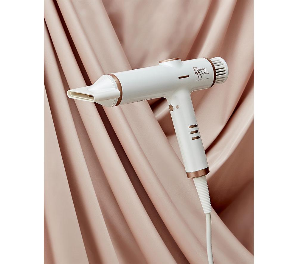 BEAUTY WORKS Aeris Hair Dryer - Gold & White image number 7 of 8