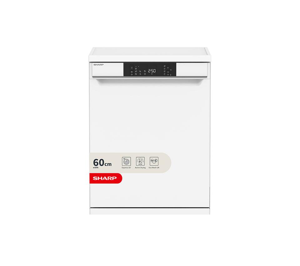 SHARP QW-NA1FF47D3W2-EN Full-size Dishwasher - White