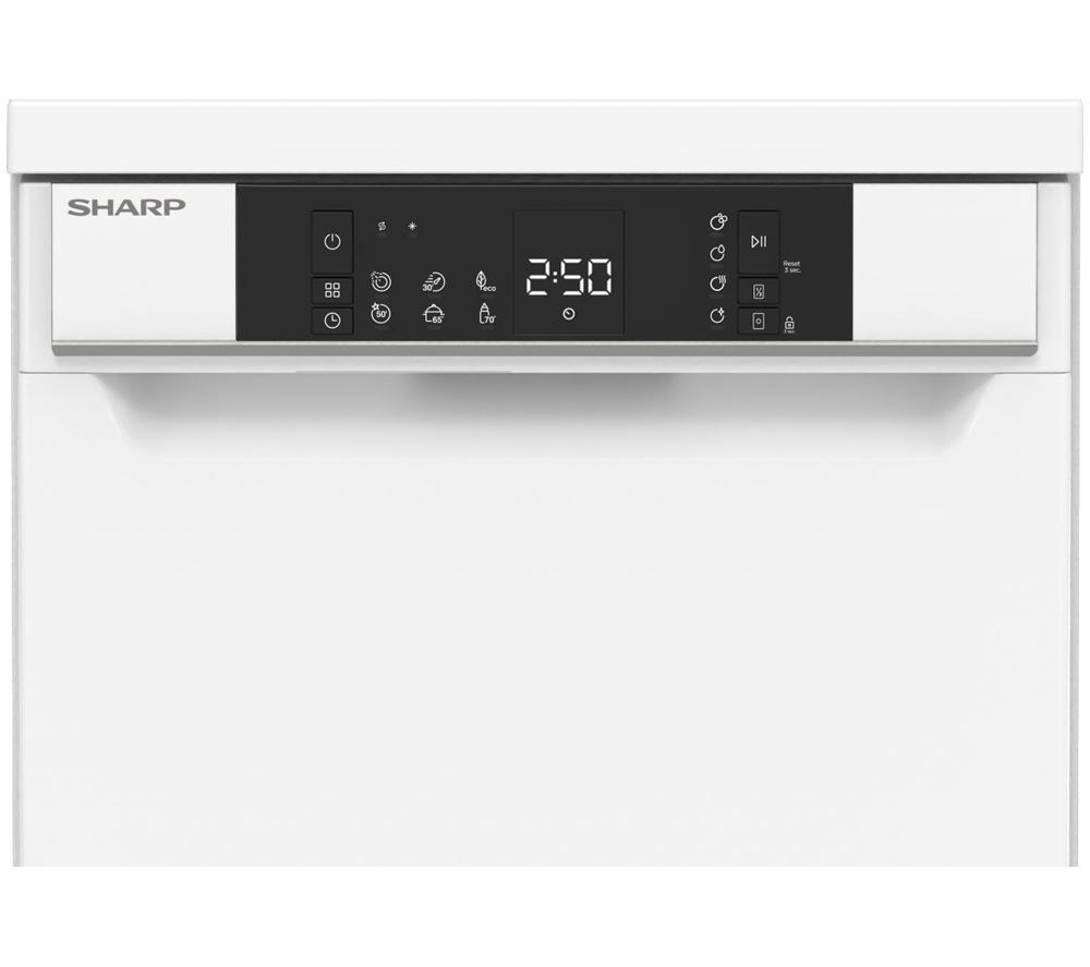 SHARP QW-NS1EF49E0W-EN Slimline Dishwasher - White image number 8 of 10