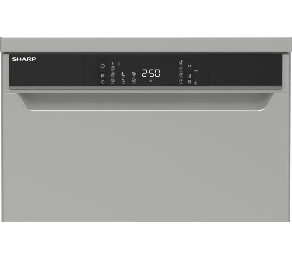 SHARP QW-NA1FF47D3S2-EN Full-size Dishwasher - Dark Silver image number 8 of 10