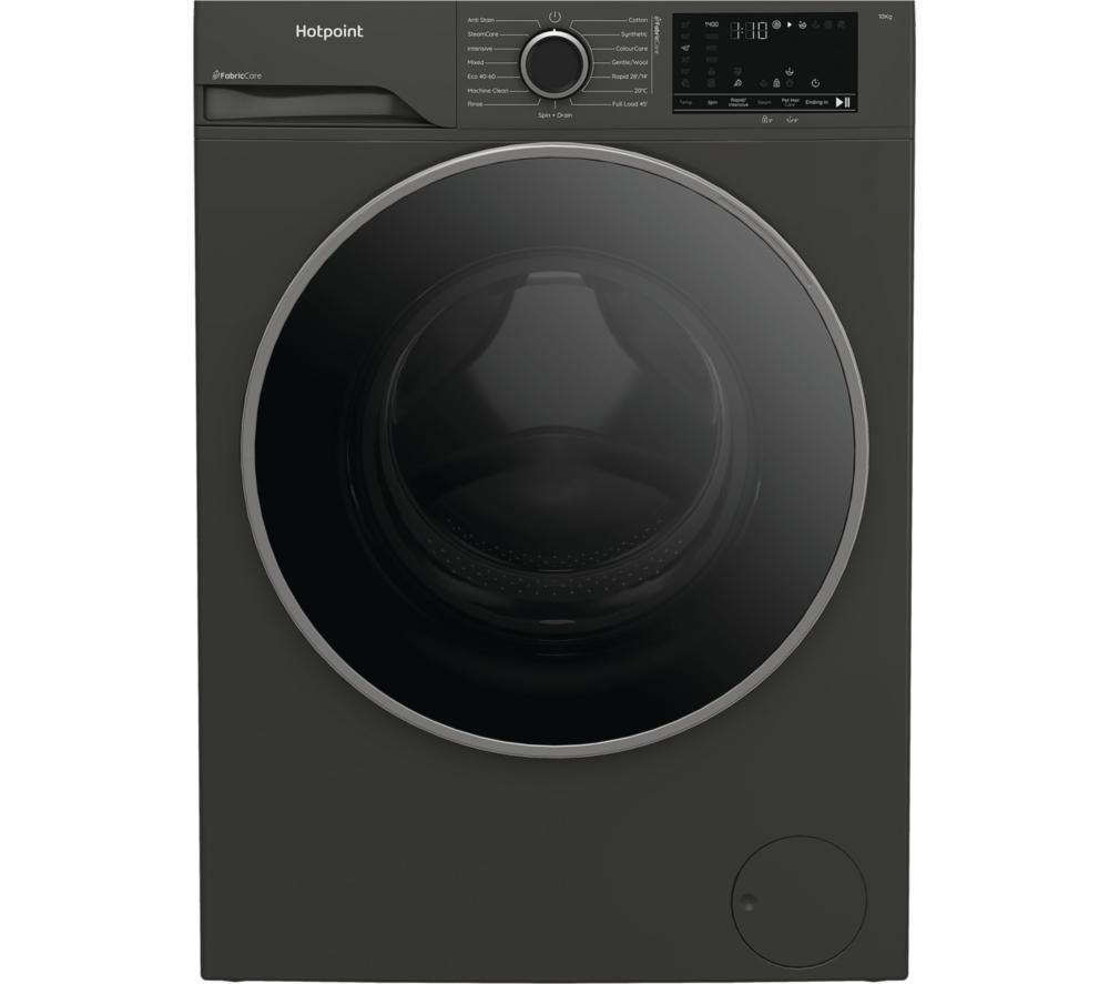 HOTPOINT FabricCare HBCA 103G CARE UK 10 kg 1400 Spin Washing Machine – Manhattan Grey, Silver/Grey