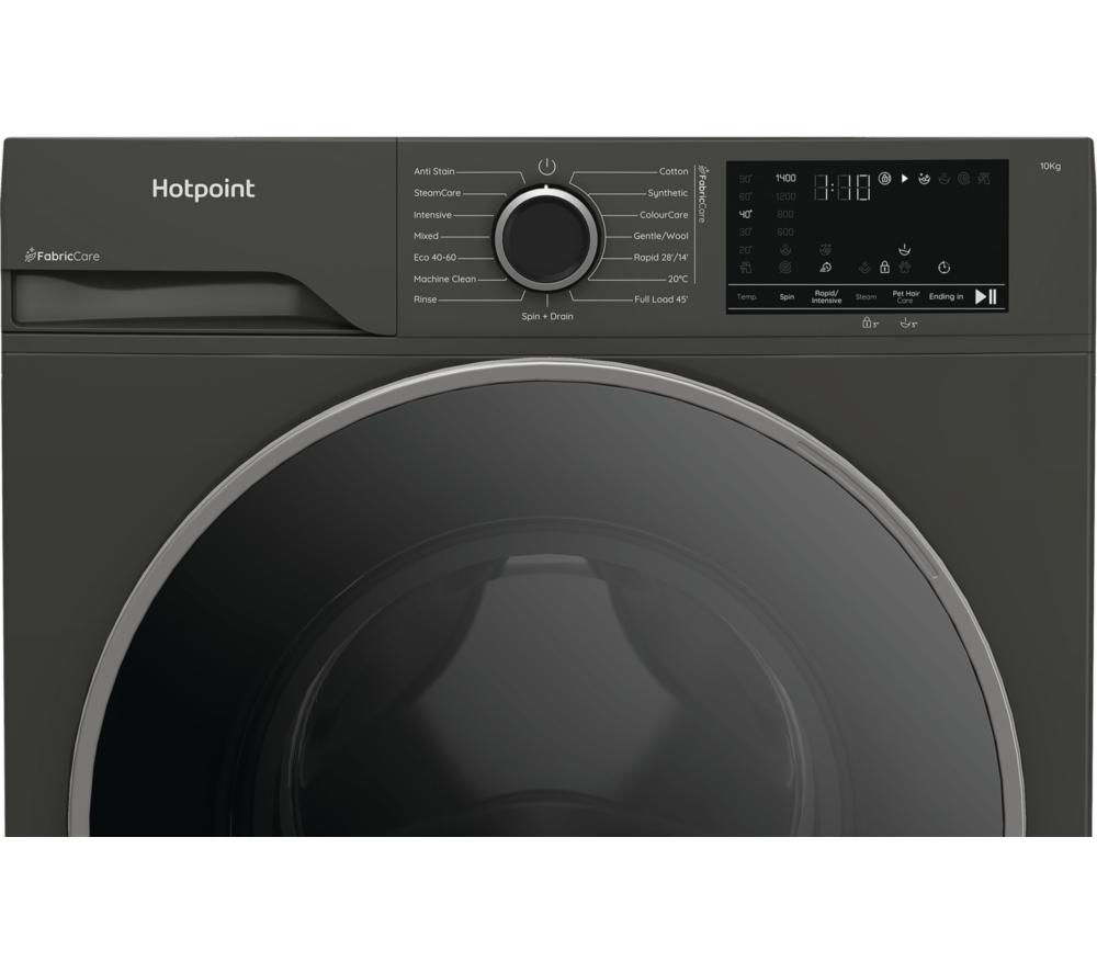 HOTPOINT FabricCare HBCA 103G CARE UK 10 kg 1400 Spin Washing Machine - Manhattan Grey image number 4 of 14