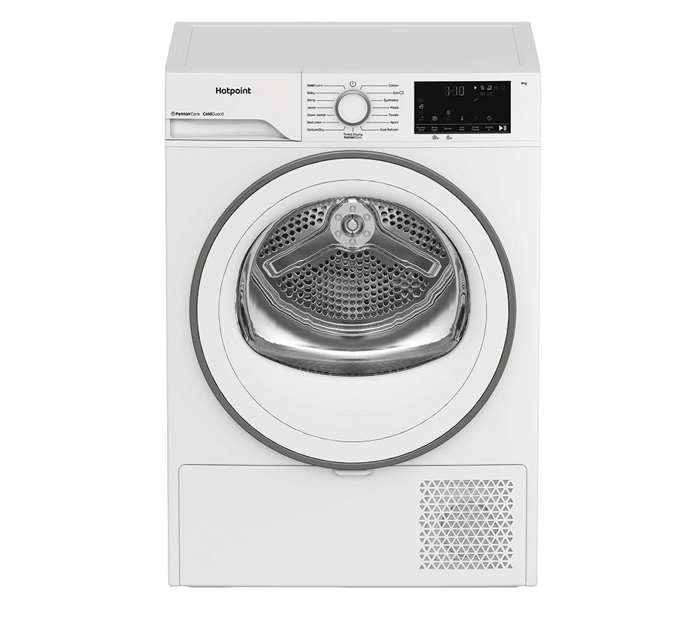 HOTPOINT C HSD 82M WW UK 8 kg Heat Pump Tumble Dryer – White, White