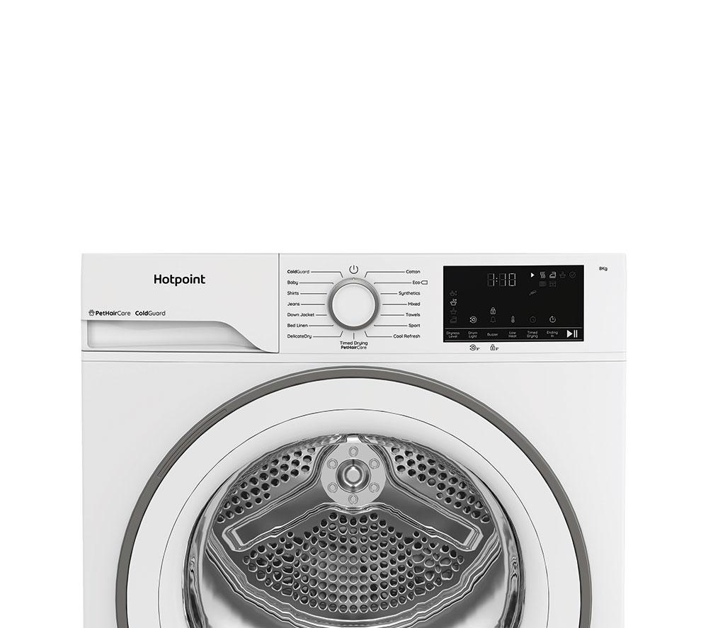 HOTPOINT PetHairCare C HSD 82M WW UK 8 kg Heat Pump Tumble Dryer - White image number 3 of 11
