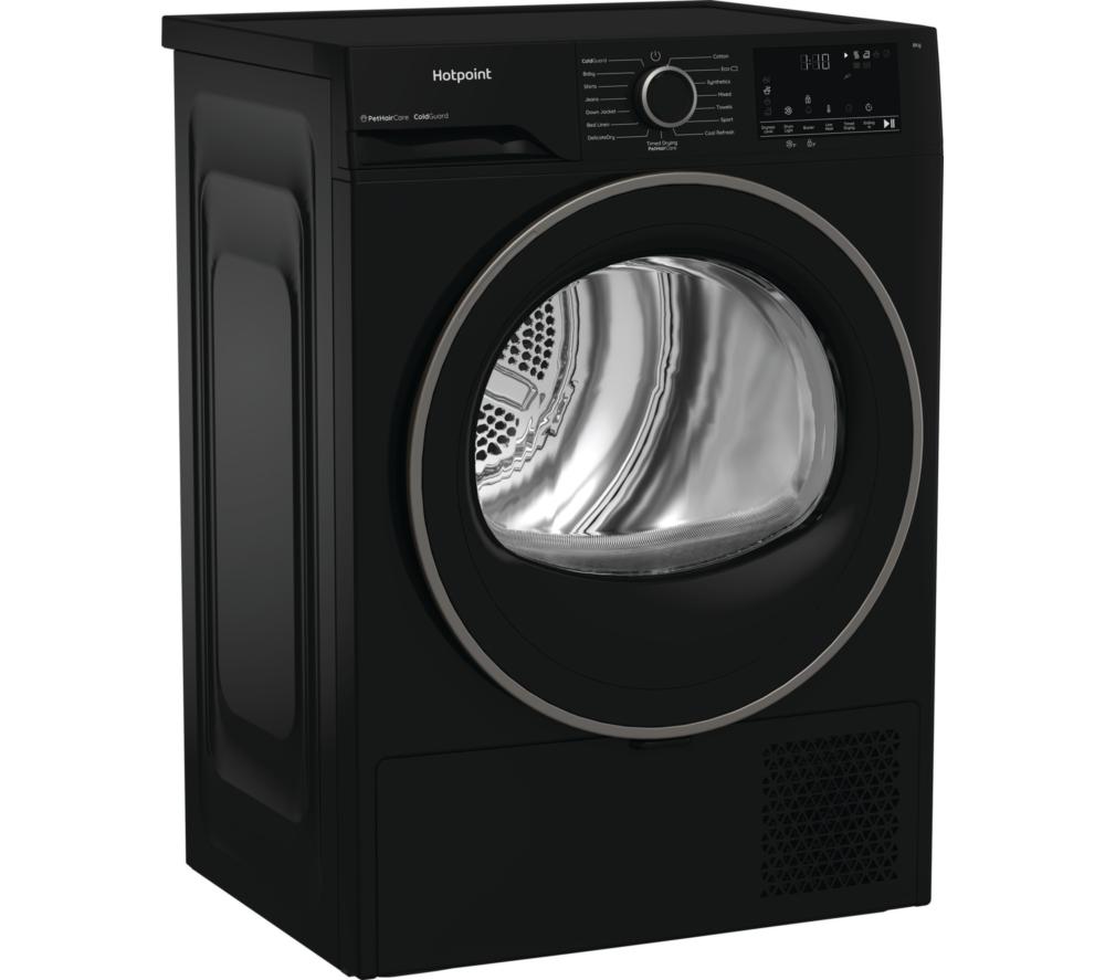 HOTPOINT PetHairCare C HSD 82M BB UK 8 kg Heat Pump Tumble Dryer - Black image number 2 of 11