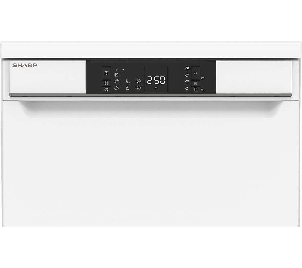 SHARP QW-NA1FF45D6W-EN Full-size Dishwasher - White image number 13 of 15