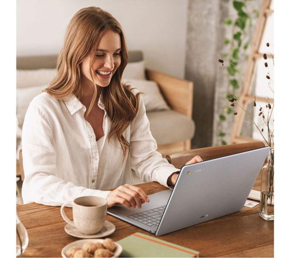 ASUS CX15 15.6" Refurbished Chromebook Plus - Intel&reg; Core&trade; 3, 128 GB eMMC, Grey (Very Good Condition) image number 12 of 19